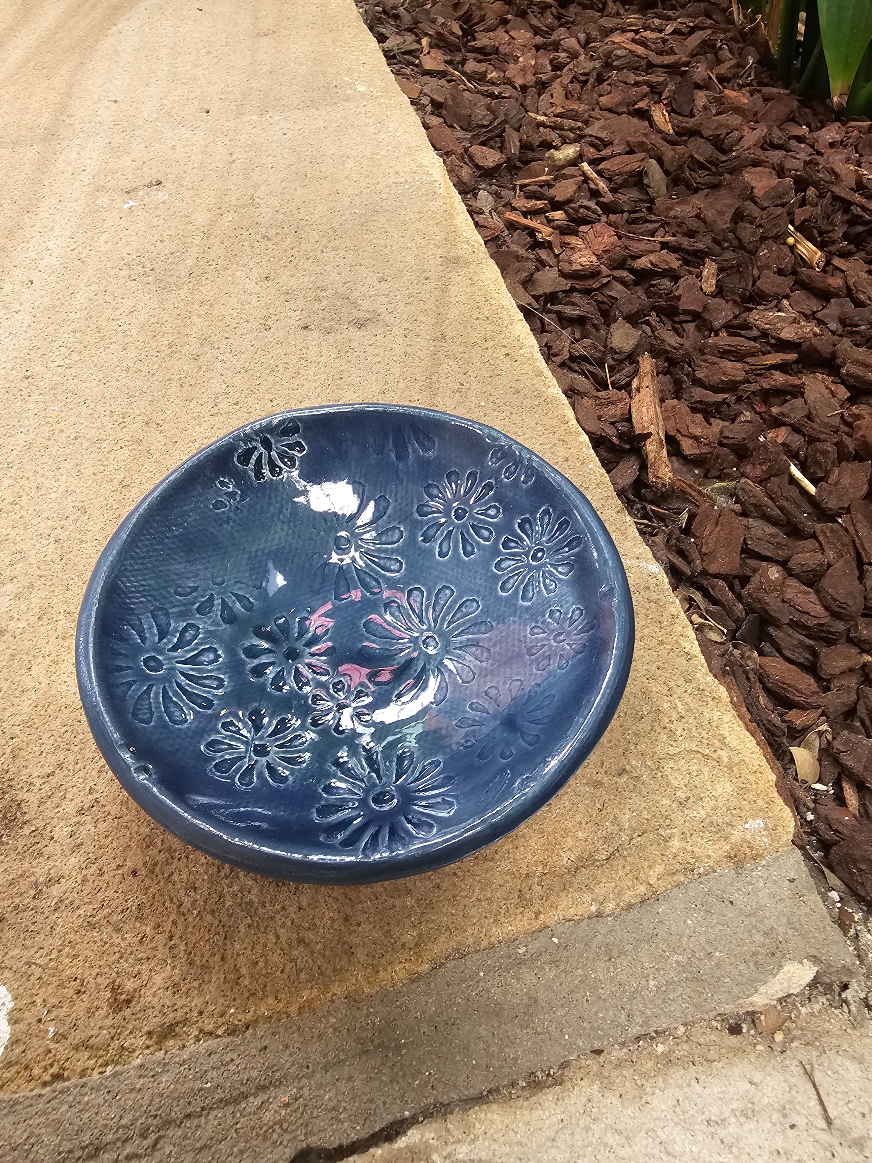 The Worker  - Daisy Ring Dish - Indigo