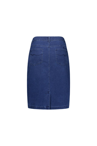 Vassalli - Printed Denim Skirt-Garden