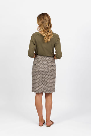 Vassalli - Printed Light Weight Skirt-Sahara