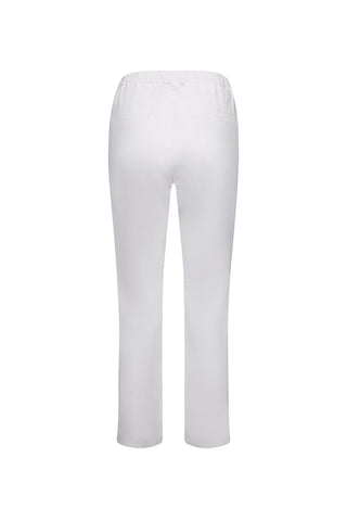 Vassalli - Slim Ankle Grazer Pull On Pant-White