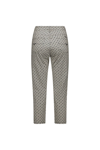 Vassalli - Printed Skinny 7/8 Pant with Zip-Sahara