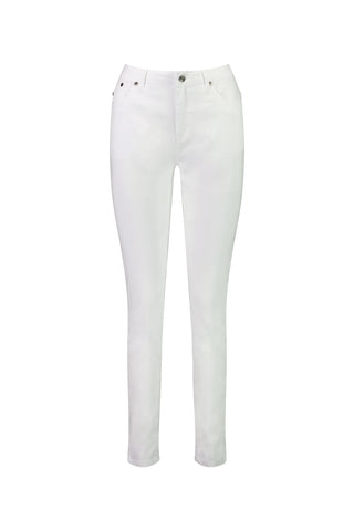 Vassalli - Skinny Leg Full Length Basket Weave Jean-White