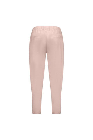 Vassalli - 7/8 Skinny Leg Elastic Waist Pants-Soft Pink