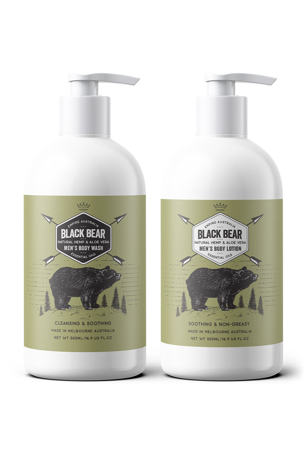 Empire Australia - Black Bear Men’s Hemp & Aloe Vera Body Care Gift Set