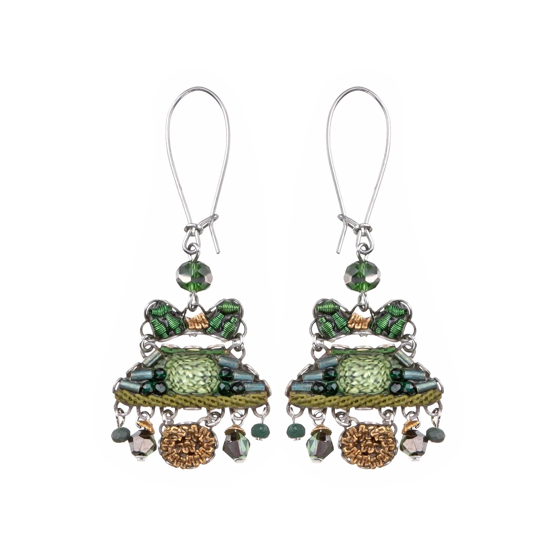 Ayala Bar - C2090 Tova Green Stylish Hook Earring