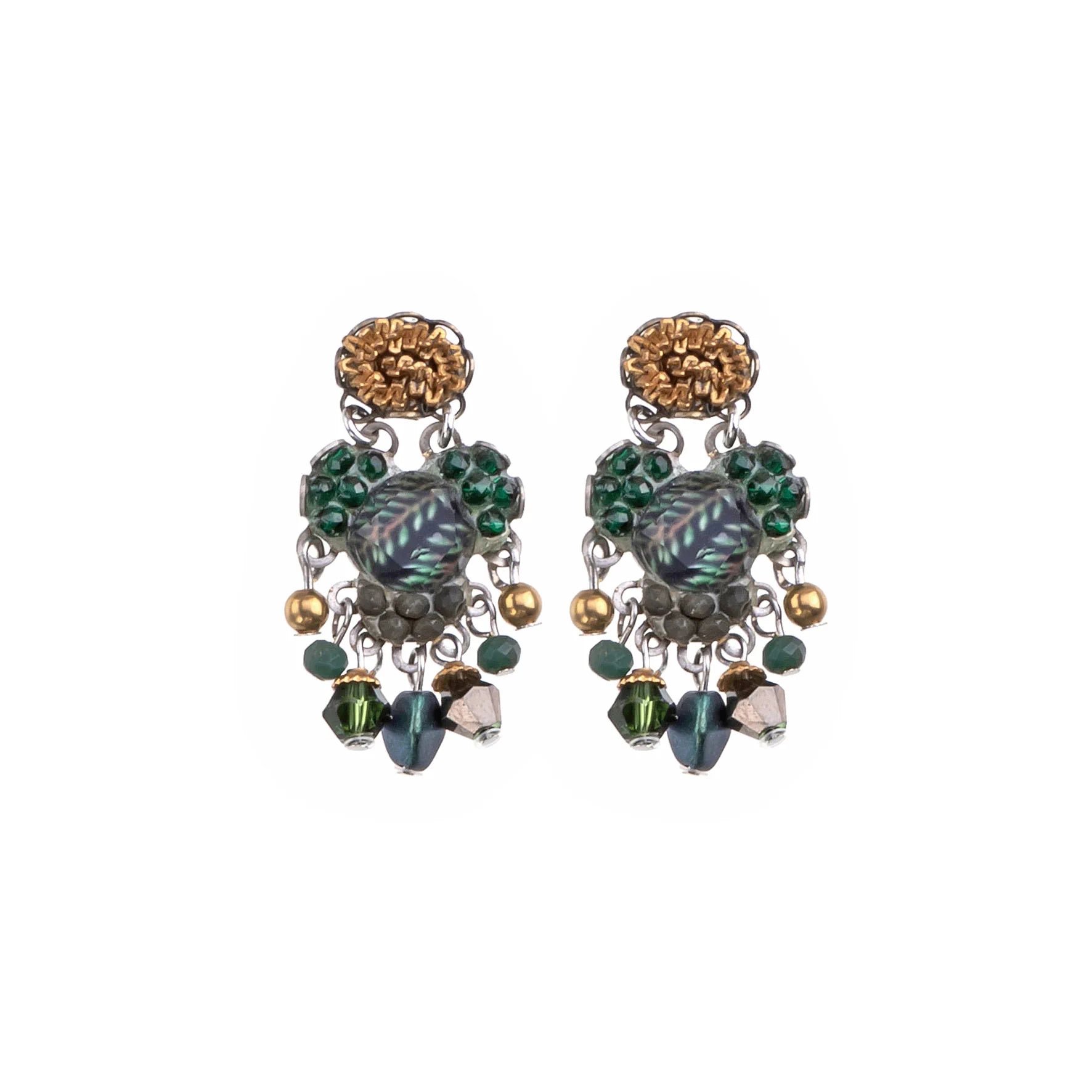 Ayala Bar - C2092H Ping Green Beaded French Hook Earring