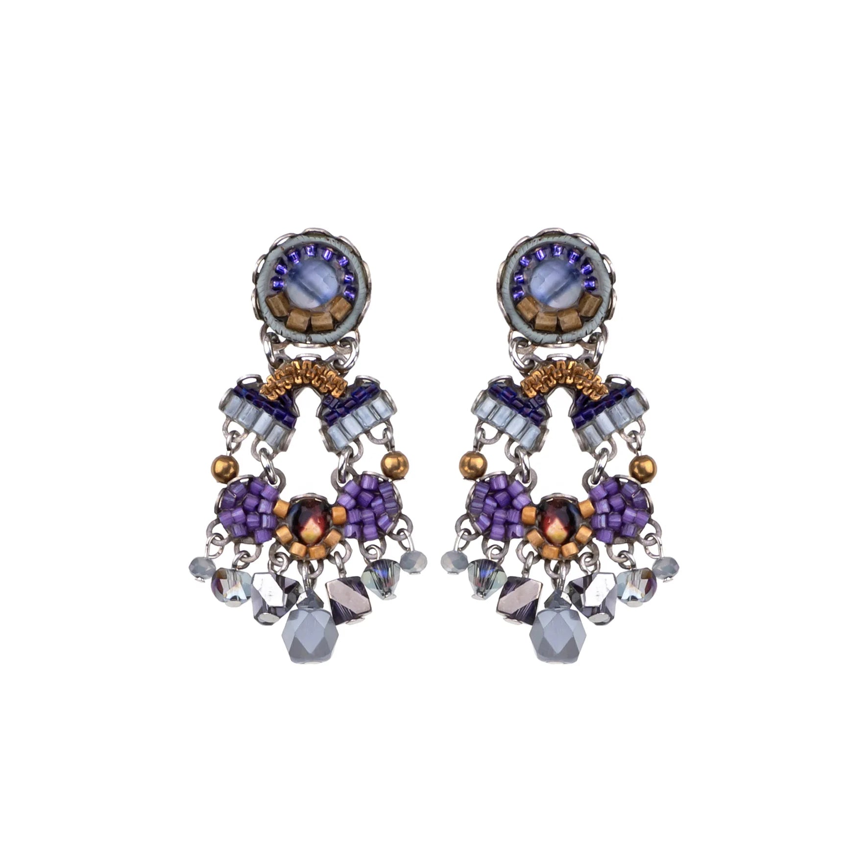 Ayala Bar - C2110 Rafa Blue Beaded Earring