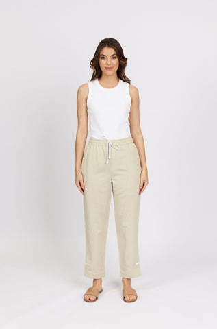 Knewe - Checker Pant-Ecru/ White