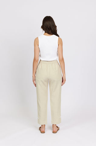 Knewe - Checker Pant-Ecru/ White