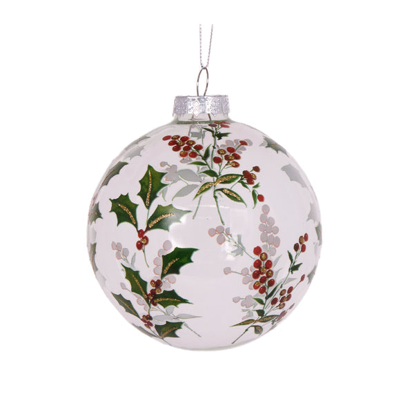 Holly & Ivy - Intricate Berry Sprig Bauble