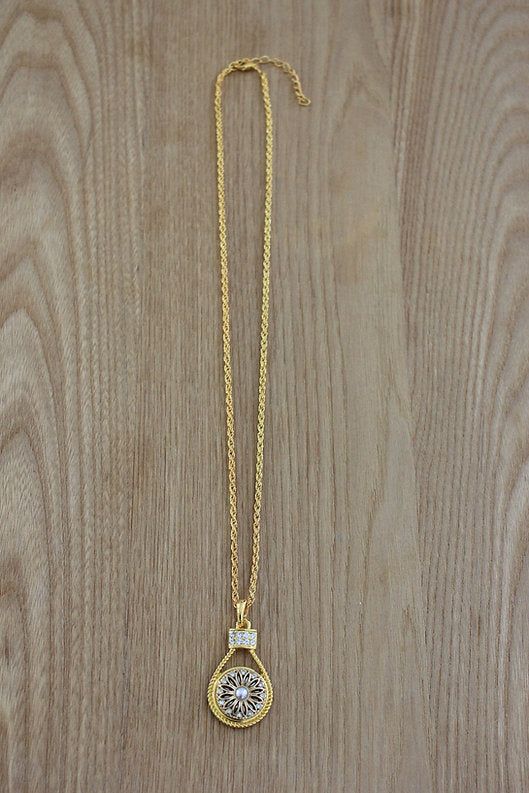 Baobab - Interchangeable Drop Necklace Gold