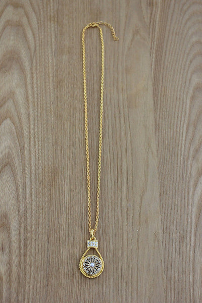 Baobab - Interchangeable Drop Necklace Gold