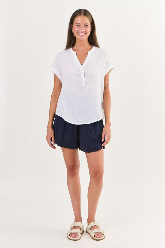 Namastai - White Cheesecloth Cotton Top