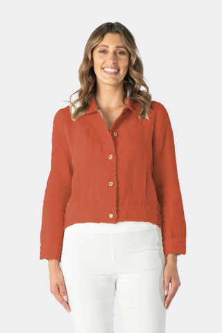 Renoma - Linen Trim Jacket Rust