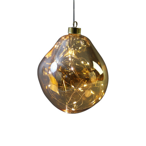 Xmas&Co - LED Organic Glass Ball w/ Amber