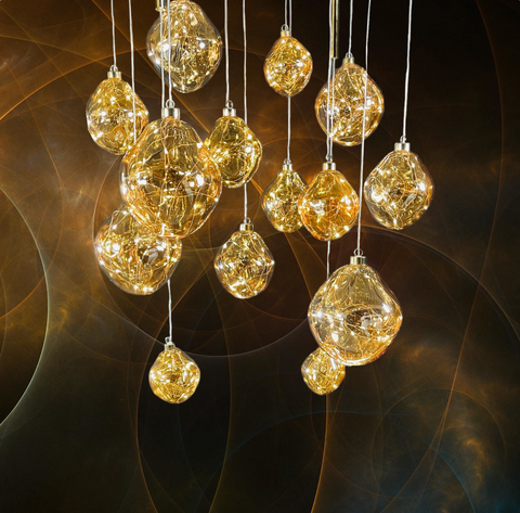 Xmas&Co - LED Organic Glass Ball w/ Amber