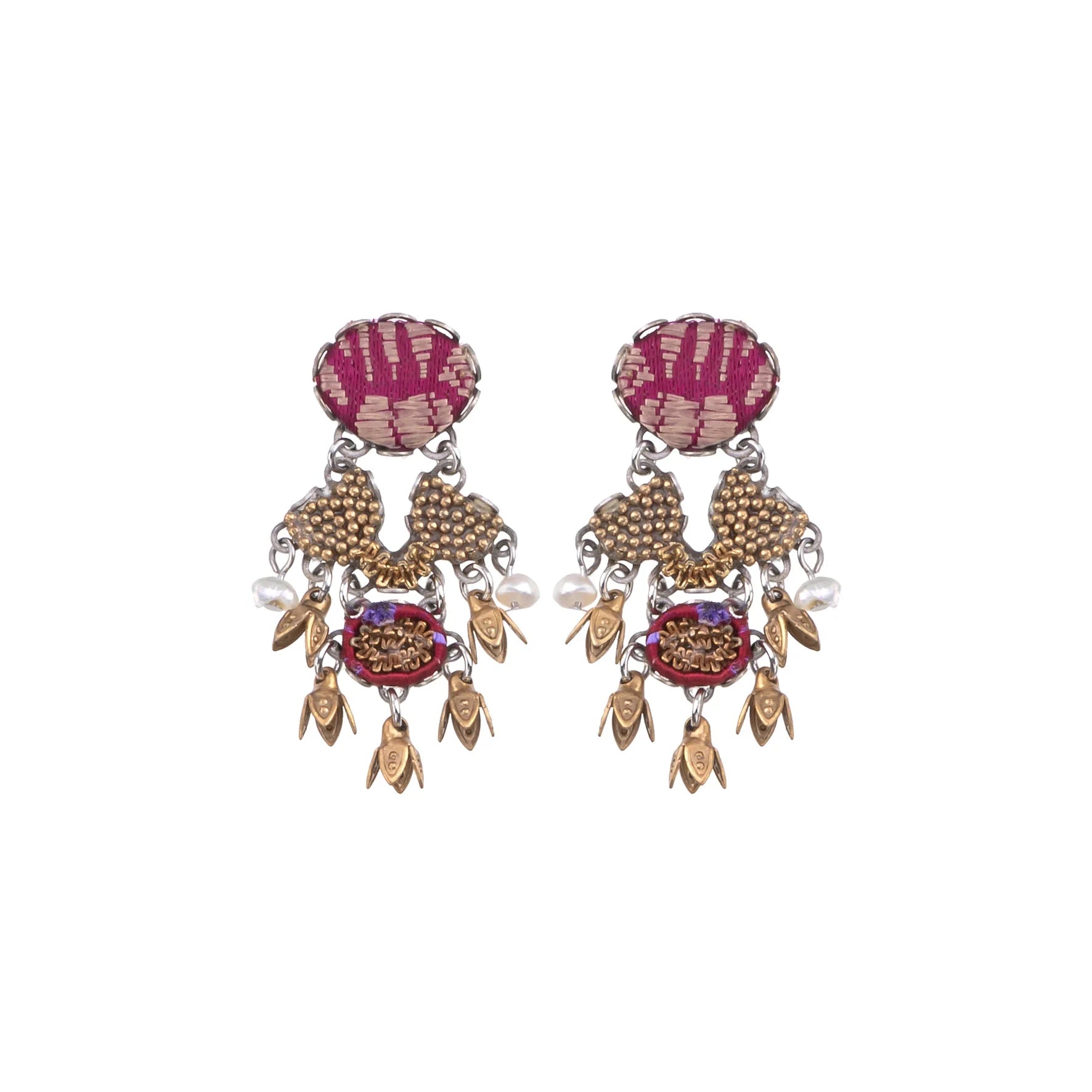 Ayala Bar - H2119H Lzumi Red Delicate French Hook Earrings