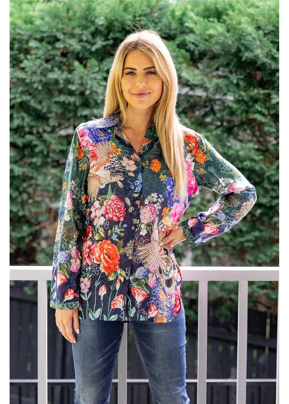 Cienna - Honeybird Print Shirt