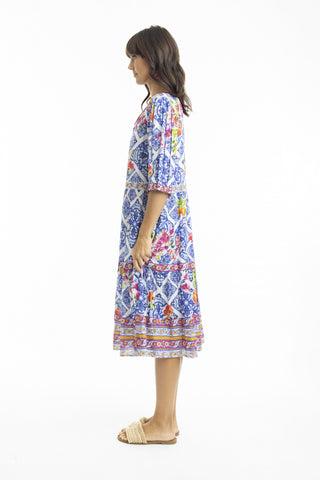 Orientique - Lilah Boho 3/4 Sleeve Dress