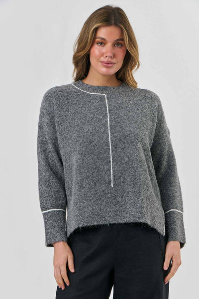 Naturals by O&J - Linea Design Jumper-Ash