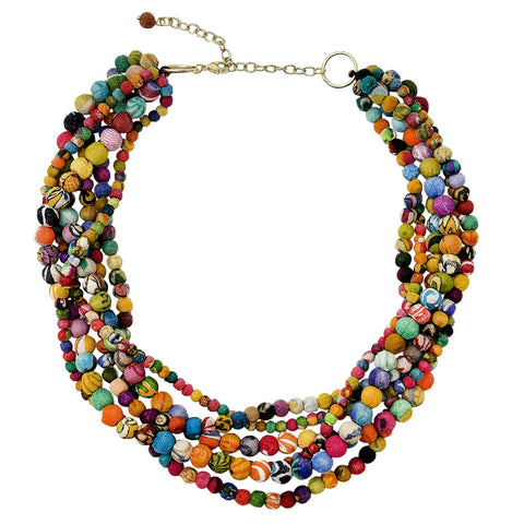 WorldFinds - Meandering Kantha Necklace