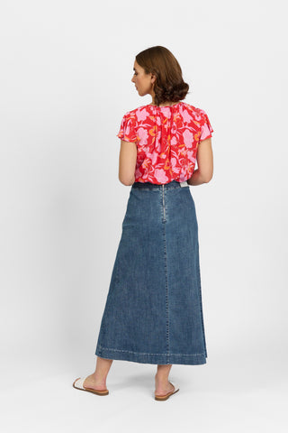 Knewe - Perry Skirt-Mid Wash Denim