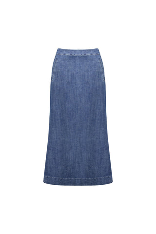 Knewe - Perry Skirt-Mid Wash Denim