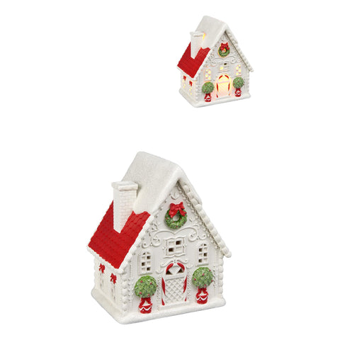 Theater Seasonal - LED Red Roof Xmas House