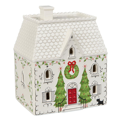 Theater Seasonal - LED White Roof Xmas House