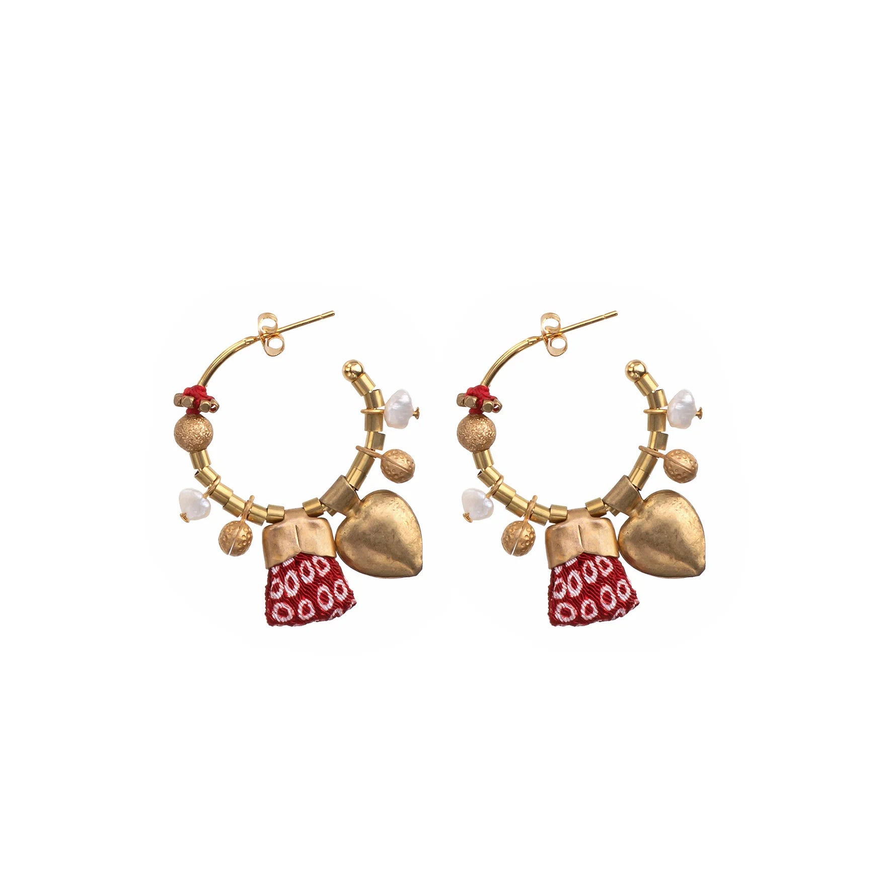 Ayala Bar - S2165 Marzipan Gold Hoop Earrings