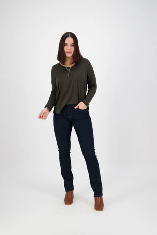 Vassalli - Slim Leg Full Length Jean - Indigo Denim