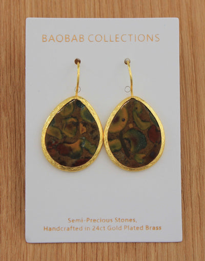 Baobab - Small Morrisonite Earring 24ct Gold Plate