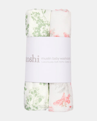 Toshi - Baby Muslin Washcloth 2 Pieces - Spring Meadow