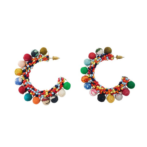 WorldFinds - Confetti Kantha Hoops