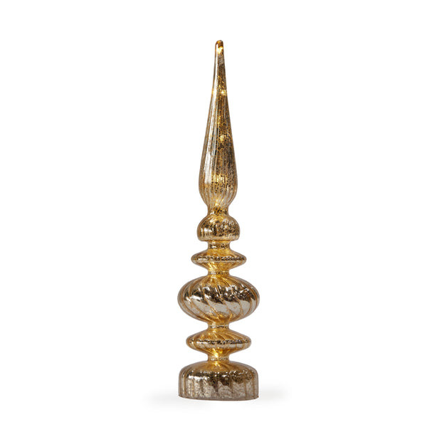 Holly & Ivy - 40Cm Gold Led Finial