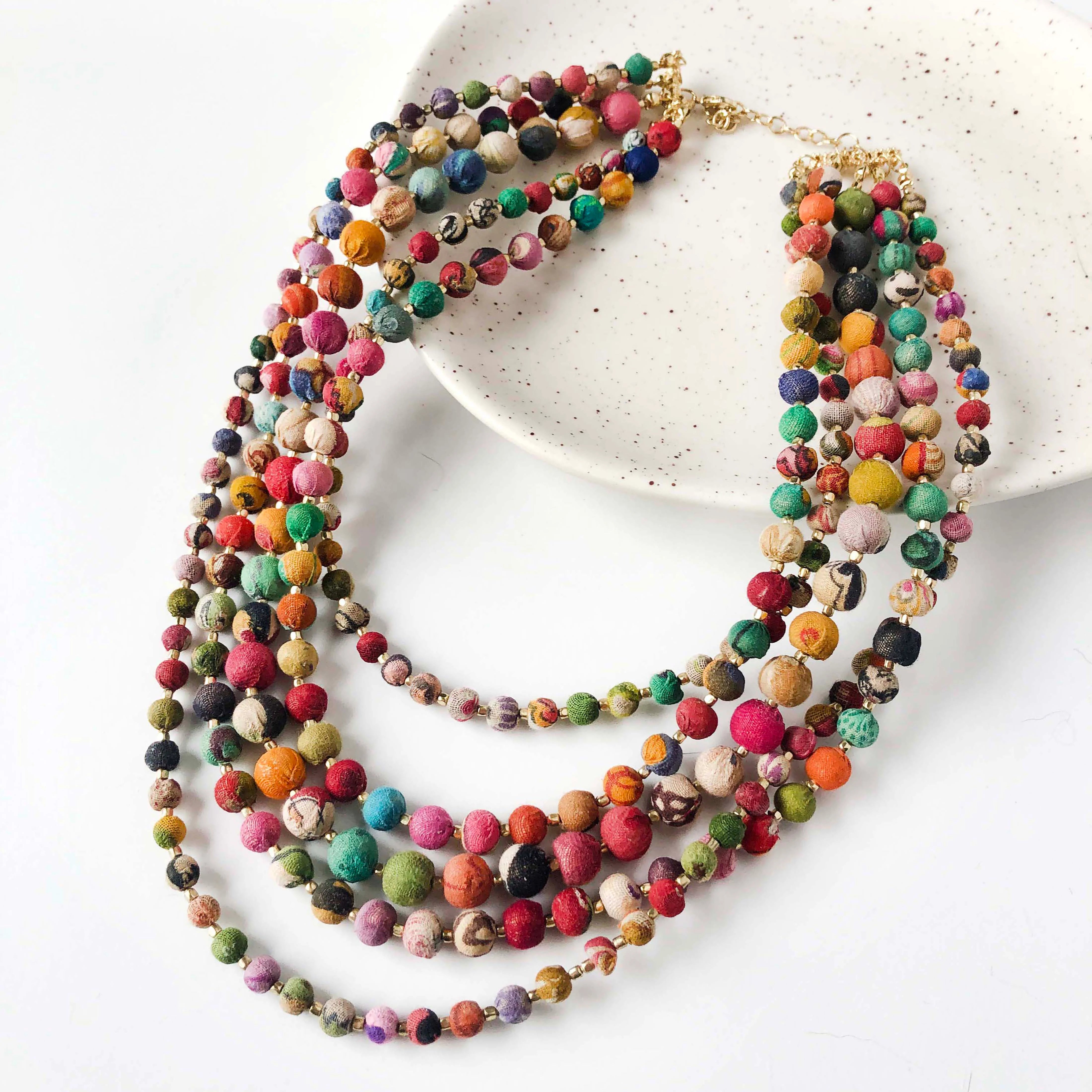 WorldFinds - Intertwining Kantha Necklace