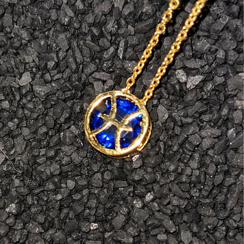 Cubic Zarconia Zodiac Necklace Goldplated