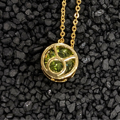 Cubic Zarconia Zodiac Necklace Goldplated