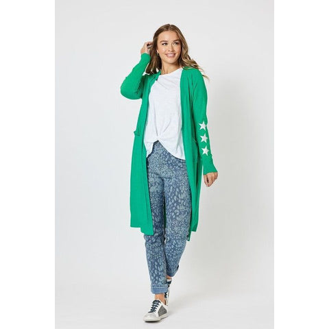 Threadz - Superstar Longline Cardigan - Jade